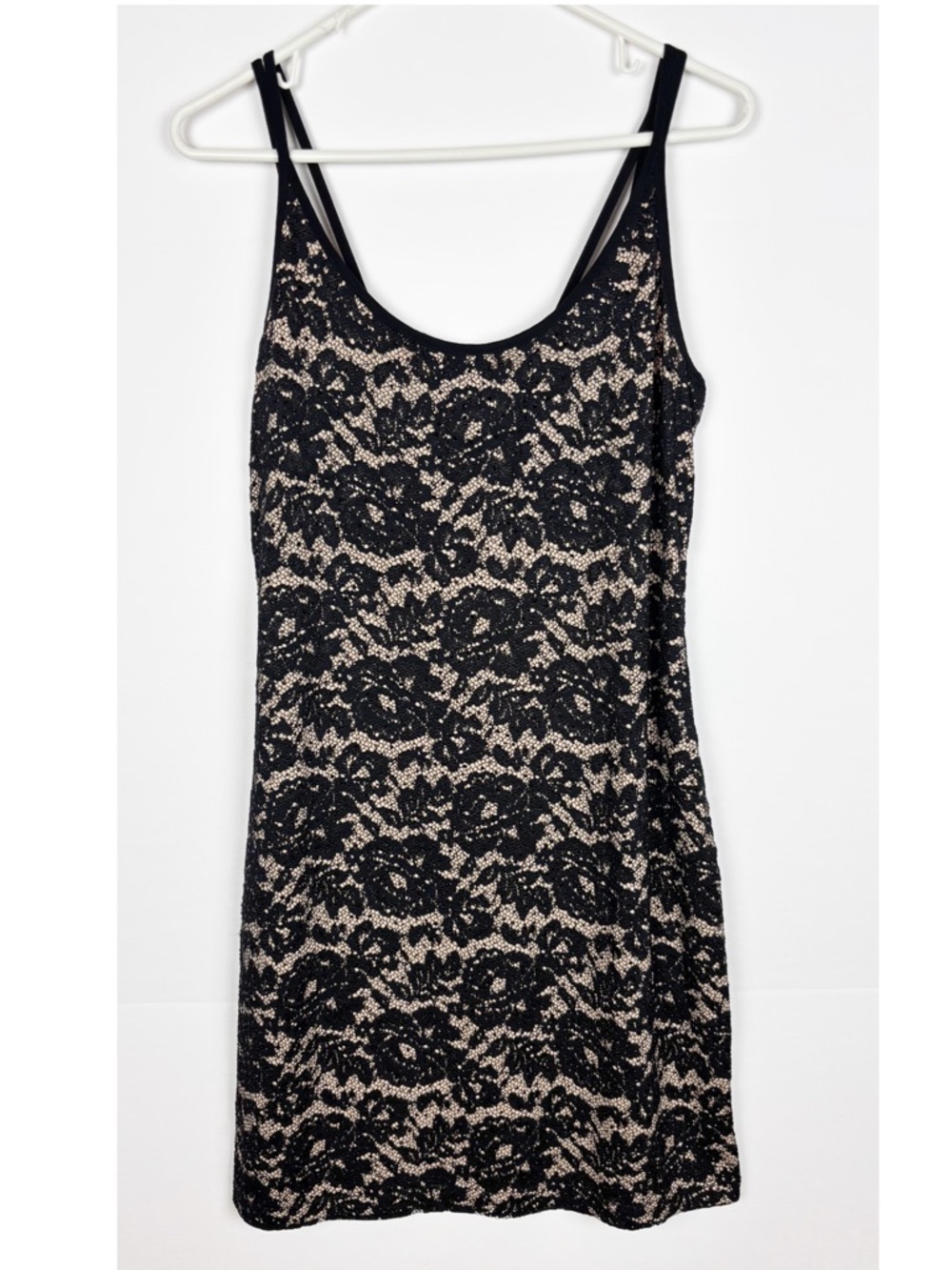Grayse Kelly and Marie Gray Dress Size Medium Black Lace Beaded Mini Strappy